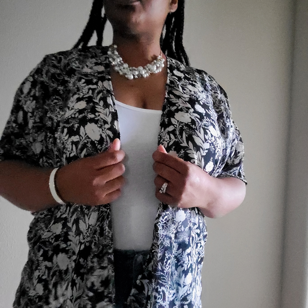 Black and White Kimono